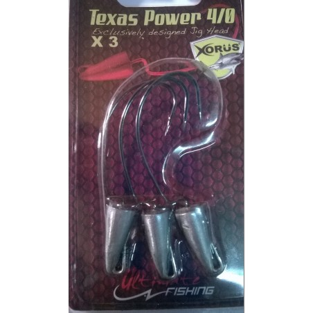 TETES PLOMBEES XORUS TEXAS POWER 10 gr 4/0 -3pc/pck- ---ndd
