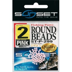PERLES RONDES SUNSET ROUND BEADS N3 ROSE ---