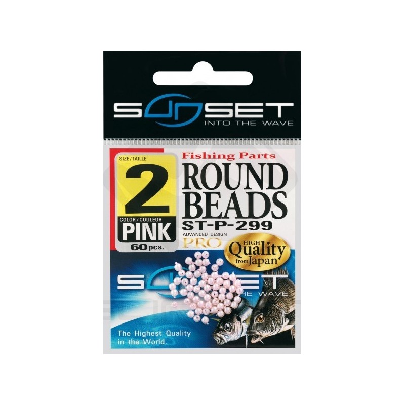 PERLES RONDES SUNSET ROUND BEADS N3 ROSE ---