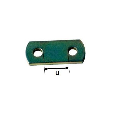 PLAQUETTE ASSEMBLAGE 2 TROUS 30 mm pour remorque - MECT-02052