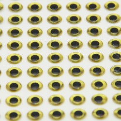 Yeux 3D - OR - 5mm - 120pcs – YEU713 pour LEURRES ou TETES PLOMBEES