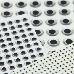 Yeux 3D - Argent - 6mm - 140 pcs YEU710 pour LEURRES ou TETES PLOMBEES