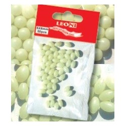 PERLES LEONI PHOSPHORESCENTES OVALES N 4 - en stock - Perles