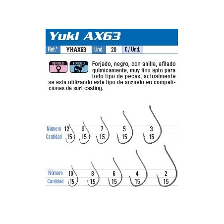 HAMECONS YUKI HOOK AX63 05 sachet de 15