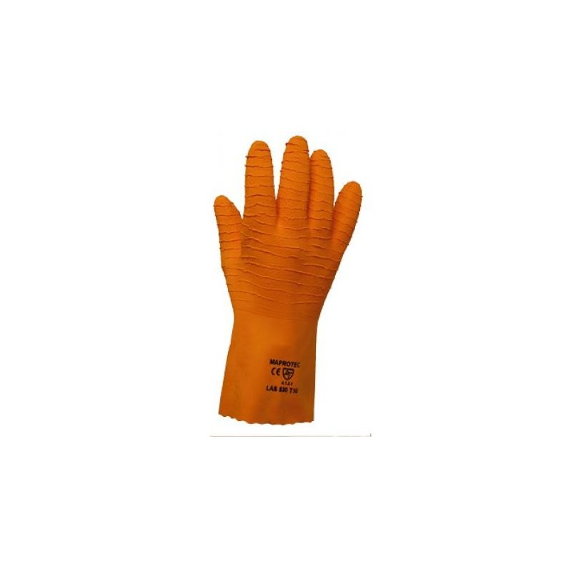 PAIRE DE GANTS LATEX ORANGE MAPROTEC EPIFOOD T9 LAS-530