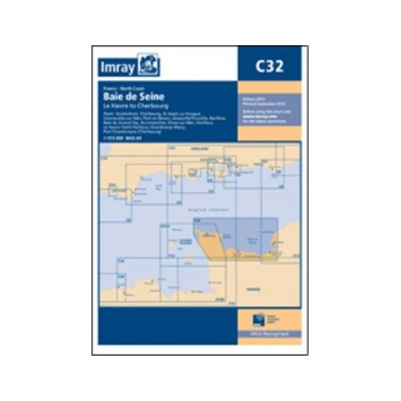 CARTE MARINE IMRAY C32 BAIE DE SEIGNE LE HAVRE TO CHERBOURG