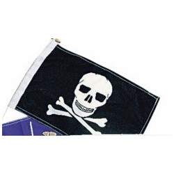 PAVILLON DRAPEAU PIRATE TETE DE MORT FANTAISIE 30x45 cm 