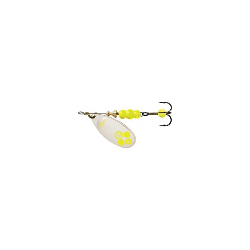 CUILLER MEPPS Aglia E-BRITE ARGENT CHARTREUSE N4