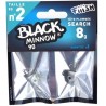 2 tetes plombees FIIISH Search - 8g - Kaki - BLACK MINNOW 90