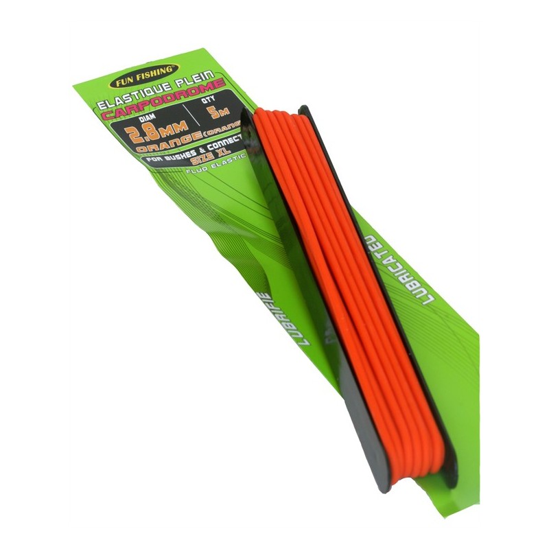Elastique Plein - 3m - 3,6mm - Rouge - FUN FISHING ---