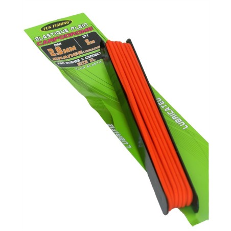 Elastique Plein - 3m - 3,6mm - Rouge - FUN FISHING ---