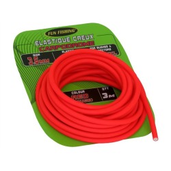 Elastique Creux - 3,2mm - Rouge - 3m - FUN FISHING