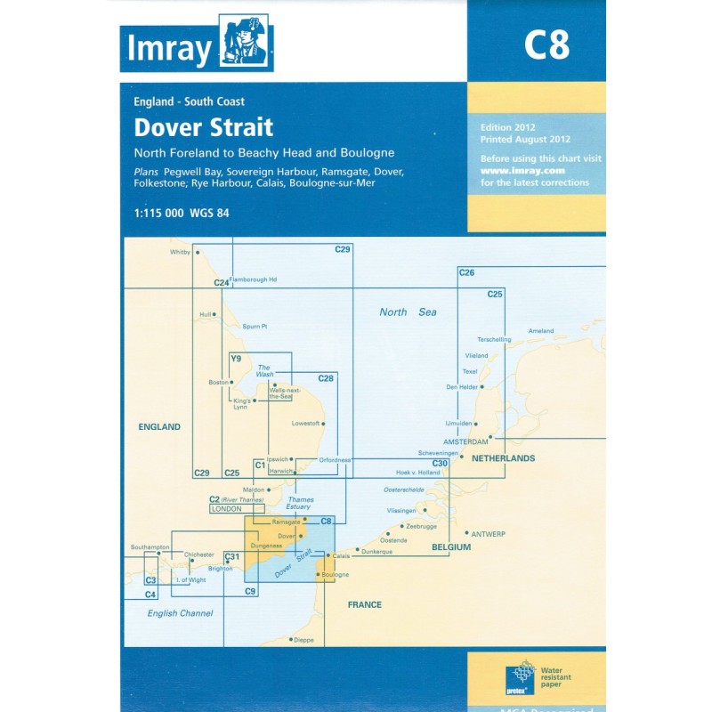 CARTE MARINE IMRAY C8 DOVER STRAIT - en stock - Carte Marine