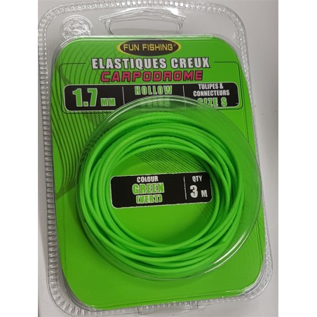 Elastique Creux - 1,0mm - Vert - 3m - FUN FISHING ---
