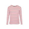 MARINIERE PECHEUR HOMME MANCHES LONGUES BLANC/ROUGE T.S