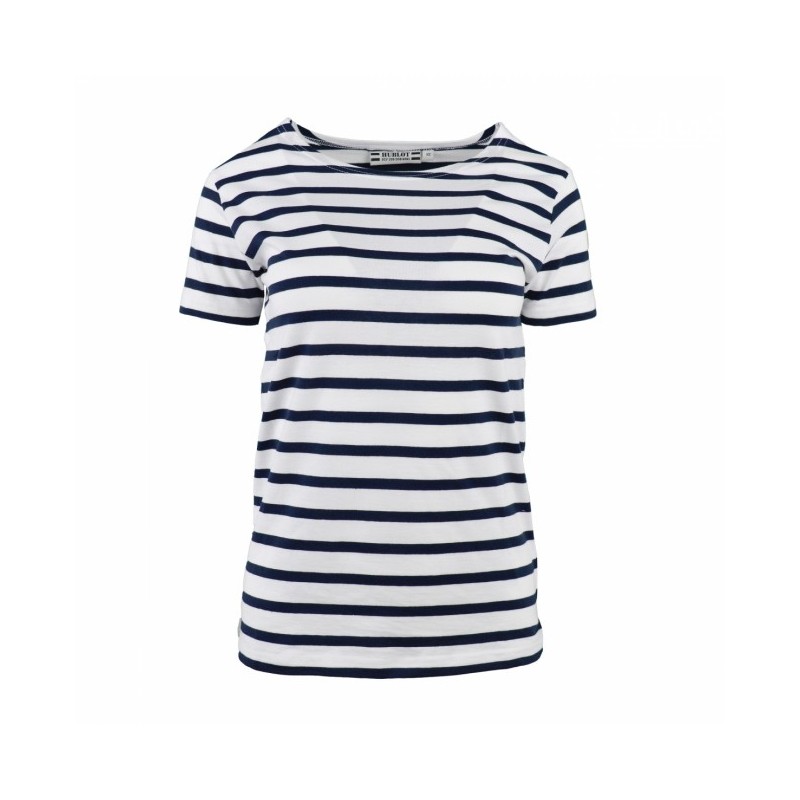 MARINIERE REGATE FEMME MANCHES COURTES BLANC/MARINE T.XXL