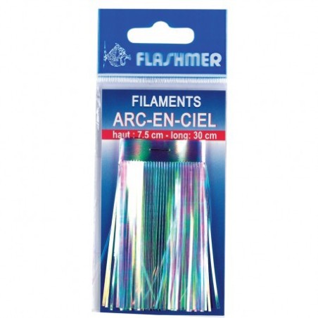 FILAMENTS ARC-EN-CIEL BLANC - 32 cm x 8 cm