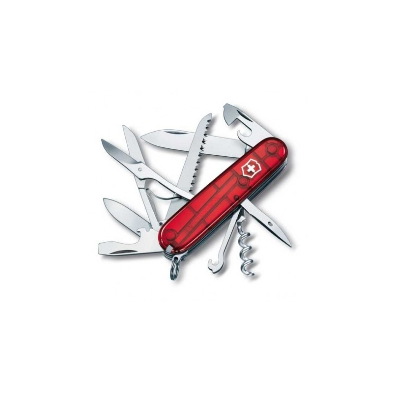 COUTEAU SUISSE VICTORINOX HUNTSMAN RED TRANSP 1.3713.T