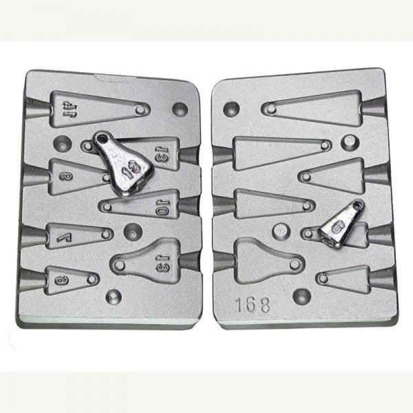Moule Alciumpeche MOU211 – Têtes Plombées Rondes 6 à 16g – 6 Cavités – Neuf