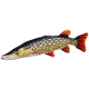 COUSSIN PELUCHE POISSON BROCHET PIKE XL 110 CM