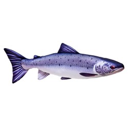 COUSSIN PELUCHE POISSON SAUMON 90 CM