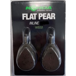 Plombs KORDA Flat Pear Inline 5 oz - 120 grs Blister (2 pcs)