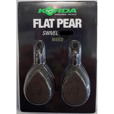 Plombs KORDA Flat Pear Swivel 4 oz - 112 grs Blister (2 pcs)  WEED ---