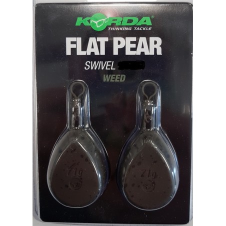 Plombs KORDA Flat Pear Swivel 4 oz - 112 grs Blister (2 pcs)