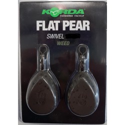 Plombs KORDA Flat Pear Swivel 5 oz - 120 grs Blister (2 pcs)  WEED ---
