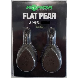Plombs KORDA Flat Pear Swivel 5 oz - 120 grs Blister (2 pcs)