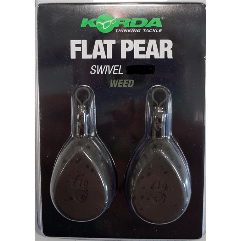 Plombs KORDA Flat Pear Swivel 5 oz - 120 grs Blister (2 pcs)  WEED ---