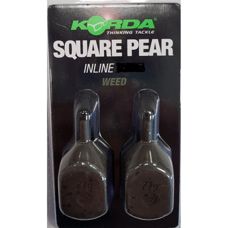 Plombs KORDA Square Pear Inline 3 oz - 84 grs Blister (2 pcs)  WEED