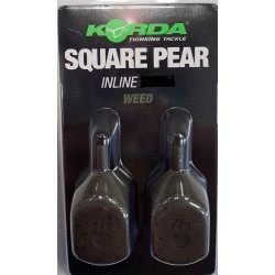 Plombs KORDA Square Pear Inline 4 oz - 112 grs Blister (2 pcs) WEED