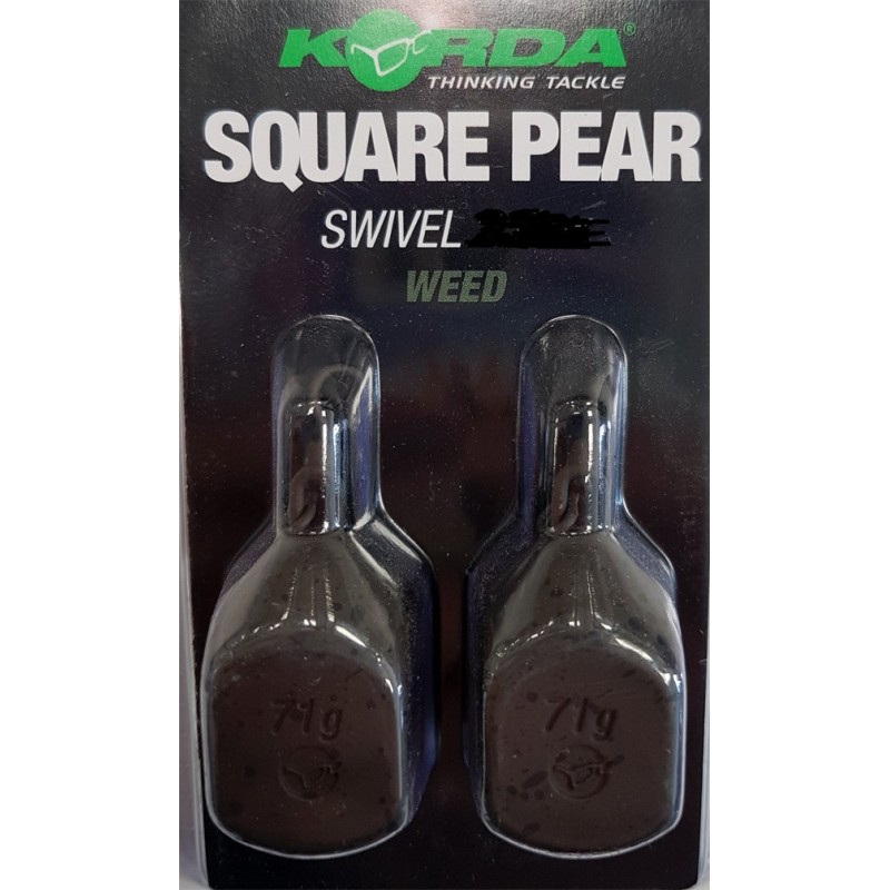 Plombs KORDA Square Pear Swivel 2.5 oz - 70 grs Blister (2 pcs) WEED