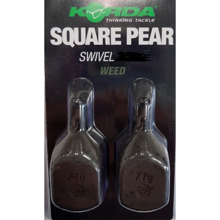 Plombs KORDA Square Pear Swivel 2.5 oz - 70 grs Blister (2 pcs)