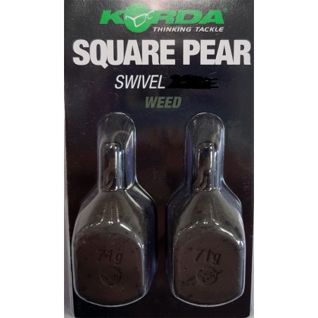 Plombs KORDA Square Pear Swivel 4 oz - 112 grs Blister (2 pcs) WEED ---