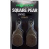 Plombs KORDA Square Pear Swivel 5 oz - 120 grs Blister (2 pcs)  GRAVEL ---ntt