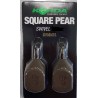 Plombs KORDA Square Pear Swivel 3.5 oz - 98 grs Blister (2 pcs) GRAVEL ---ntt