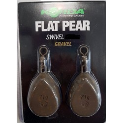 Plombs KORDA Flat Pear Swivel 5 oz - 120 grs Blister (2 pcs)  GRAVEL ---
