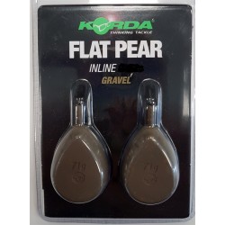 Plombs KORDA Flat Pear Inline 5 oz - 120 grs Blister (2 pcs)  GRAVEL