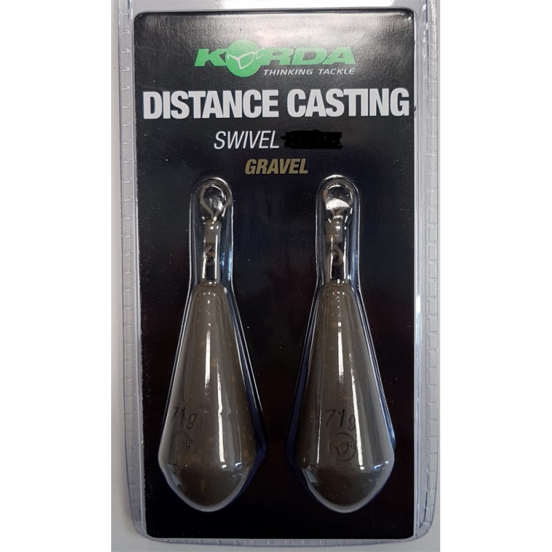 Plombs KORDA Distance Casting Swivel 5oz - 140 grs Blister (2 pcs)  GRAVEL