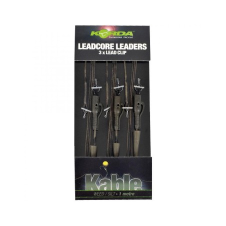 LEADCORE KORDA HYBRID LEAD CLIP WEED SILT SACHET DE 3