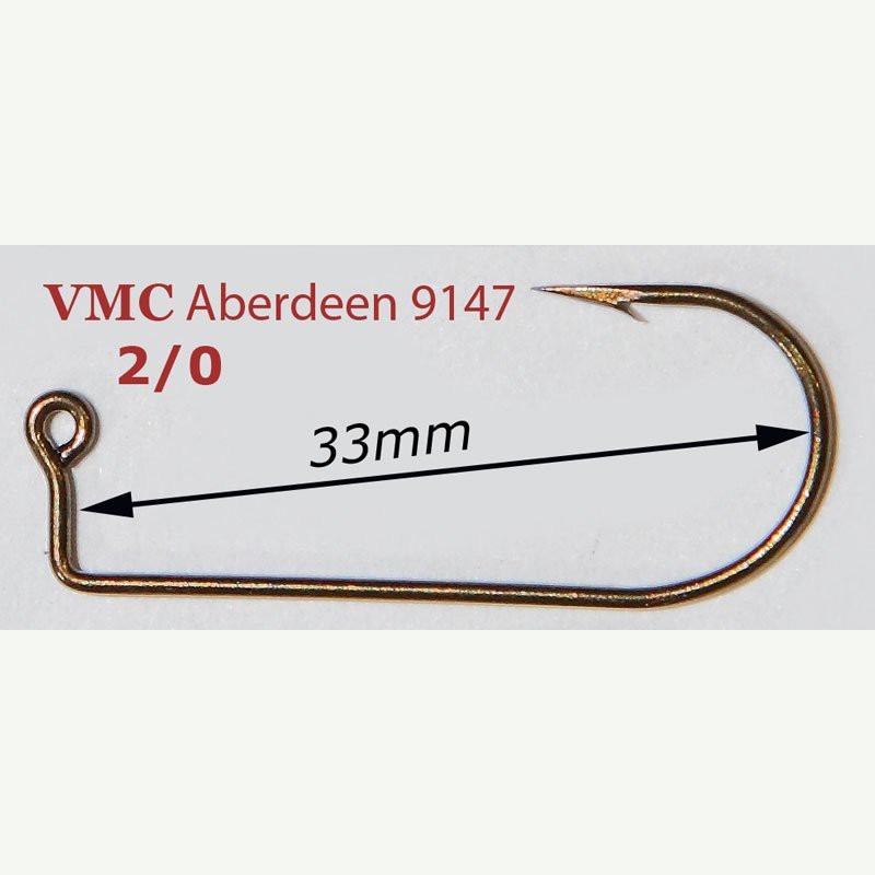 HAMECONS VMC ABERDEEn 9147 BZ N2/0 Boite de 100 - en stock - Hamecons Jig Moule barbarian