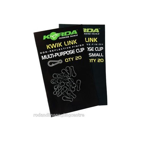 Korda Kwick Link – 20 pièces Noir  - en stock - Agraphes et Emerillons