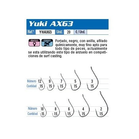 HAMECONS YUKI HOOK AX63 03 sachet de 15