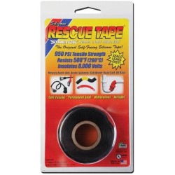 BANDE SILICONE AUTO VULCANISANT NOIR RESCUE TAPE 25mm x 366cm