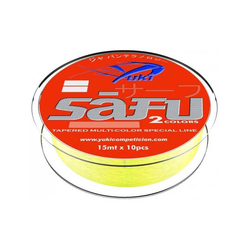 NYLON YUKI ARRACHE CONIQUE SAFU 0.20-0.57MM TRANSPARENT ET ORANGE