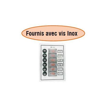 TABLEAU ELECTRIQUE ALU SATINE 6P  - en stock - Tableau Electrique