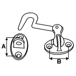 1 CROCHET ARTICULE LAITON L-80-40  