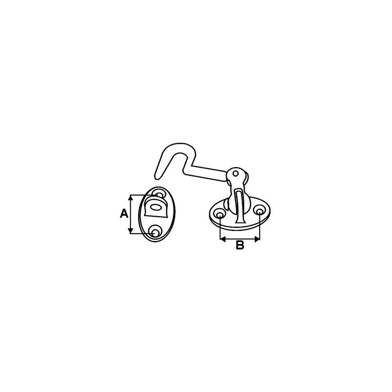 1 CROCHET ARTICULE LAITON L-80-40  